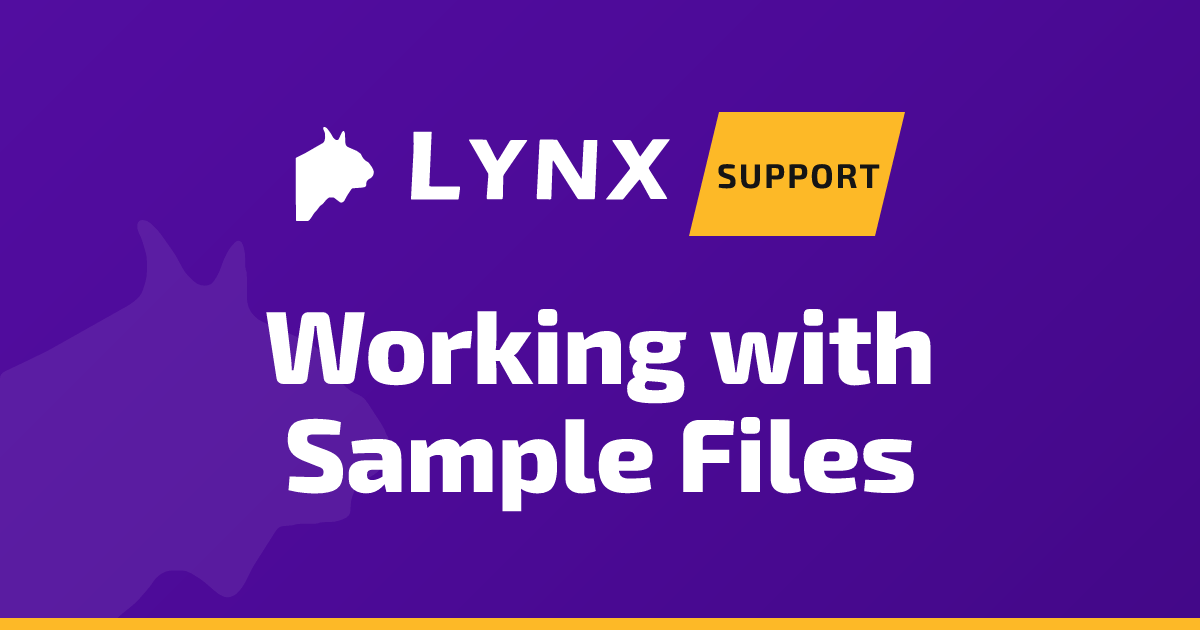 Working with Sample Files · FinishLynx Manual · Lynx Support